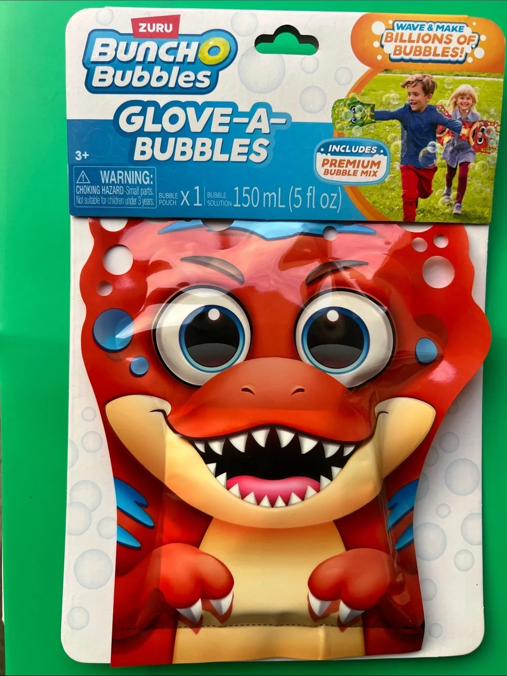Dinosaur Bubble Glove - Red
